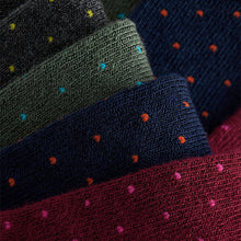 Load image into Gallery viewer, Rich Colour Spot Pattern Modal Signature Socks 4 Pack
