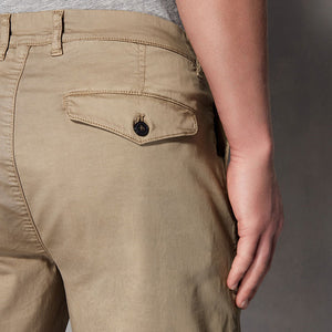 Stone Slim Fit Premium Laundered Stretch Chino Shorts