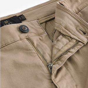 Stone Slim Fit Premium Laundered Stretch Chino Shorts