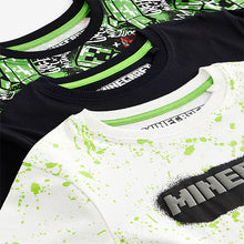 Load image into Gallery viewer, Green/Black Minecraft Short Pyjamas 3 Pack

