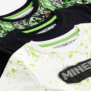 Green/Black Minecraft Short Pyjamas 3 Pack