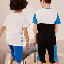 Load image into Gallery viewer, Blue/Black Playstation 100% Cotton Short Pyjamas 2 Pack
