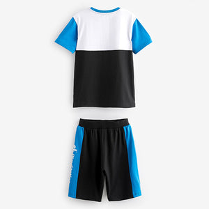 Blue/Black Playstation 100% Cotton Short Pyjamas 2 Pack