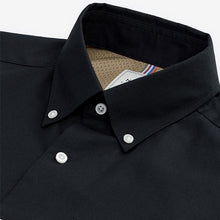 Load image into Gallery viewer, Black Regular Fit Button Down Easy Iron Oxford Shirt
