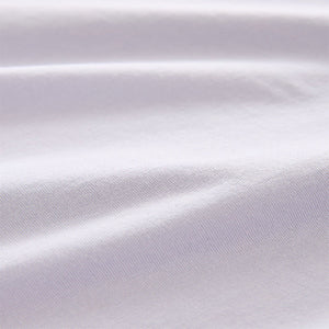 Lilac Purple Round Neck Cap Sleeve 100% Cotton T-Shirt