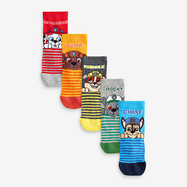 PAW Patrol License Character Cotton Rich Socks 5 Pack