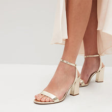 Load image into Gallery viewer, Gold Standard/Wide Fit Block Heel Sandals
