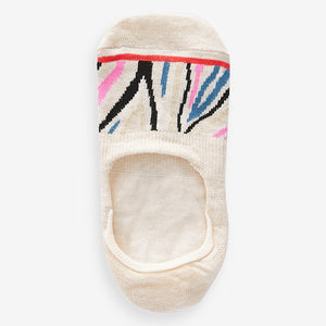 Oatmeal Animal Sparkle Invisible Socks 5 Pack
