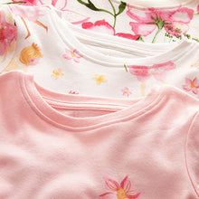 Load image into Gallery viewer, Pink/Cream Fairy Long Sleeve Snuggle Pyjamas 3 Pack (9mths-8yrs)

