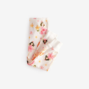 Pink/Cream Fairy Long Sleeve Snuggle Pyjamas 3 Pack (9mths-8yrs)
