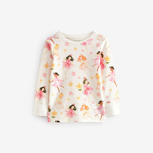 Pink/Cream Fairy Long Sleeve Snuggle Pyjamas 3 Pack (9mths-8yrs)