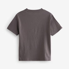 Load image into Gallery viewer, Charcoal Grey Oversized Embellished 100% Cotton Graphic T-Shirt
