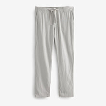 Load image into Gallery viewer, Grey Light Linen Viscose Drawstring Trousers
