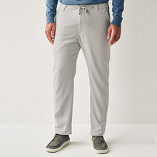 Load image into Gallery viewer, Grey Light Linen Viscose Drawstring Trousers
