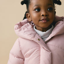 Load image into Gallery viewer, Pink Shower Resistant Faux Fur Lined Hooded Padded Coat (3mths-6yrs)
