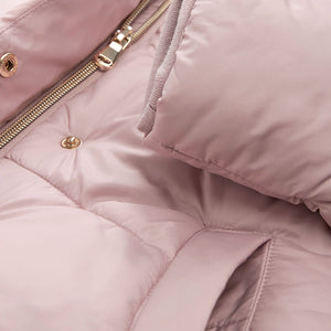 Pink Shower Resistant Faux Fur Lined Hooded Padded Coat (3mths-6yrs)