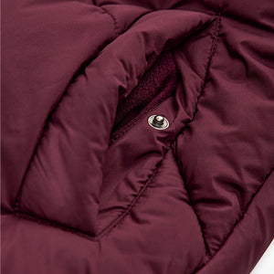 Burgundy Red Shower Resistant Padded Coat (3-12yrs)