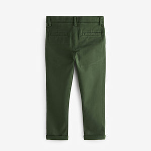 Dark Green Skinny Fit Stretch Chino Trousers (3-12yrs)