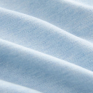 Blue Marl Light Regular Fit Short Sleeve Pique Polo Shirt
