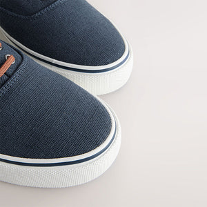 Navy Blue Classic Canvas Pumps