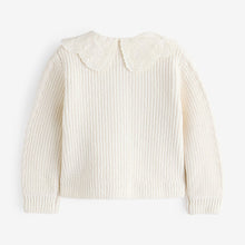 Load image into Gallery viewer, Ecru Cream Collar 100% Cotton Cardigan (3mths-5yrs)
