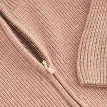 Load image into Gallery viewer, Caramel Brown Zip Thru Cardigan (3-12yrs)

