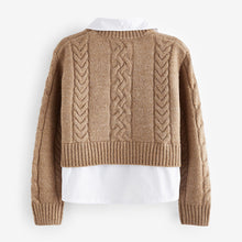 Load image into Gallery viewer, Neutral Mock 100% Cotton Shirt Jumper (3-12yrs)
