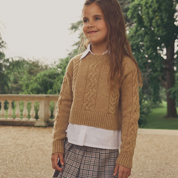 Neutral Mock 100% Cotton Shirt Jumper (3-12yrs)