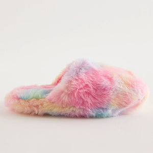 Rainbow Tie Dye Mule Slippers