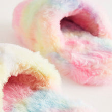 Load image into Gallery viewer, Rainbow Tie Dye Mule Slippers
