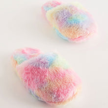 Load image into Gallery viewer, Rainbow Tie Dye Mule Slippers
