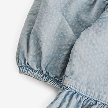 Load image into Gallery viewer, Blue Textured 100% Cotton Dress (5-12yrs)
