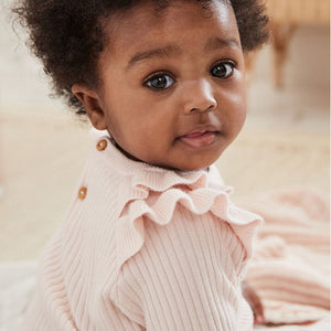 Pink Knitted Baby Jumper & Leggings Set (0mths-18mths)