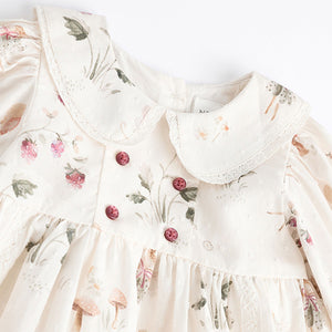 White Floral/ Fairy Baby Woven Dress with Tights (0mths-18mths)