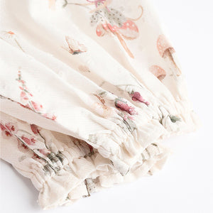 White Floral/ Fairy Baby Woven Dress with Tights (0mths-18mths)