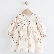 Load image into Gallery viewer, White Floral/ Fairy Baby Woven Dress with Tights (0mths-18mths)
