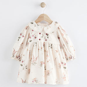 White Floral/ Fairy Baby Woven Dress with Tights (0mths-18mths)