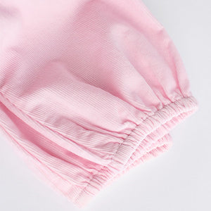 Pink Baby Collared Woven Dress With Tights (0mths-18mths)