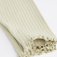 Load image into Gallery viewer, Sage Green Ribbed Baby Leggings 4 Pack
