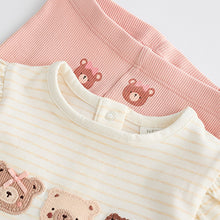 Load image into Gallery viewer, Beige Baby Long Sleeve Top And Leggings Set
