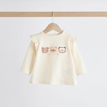 Load image into Gallery viewer, Beige Baby Long Sleeve Top And Leggings Set
