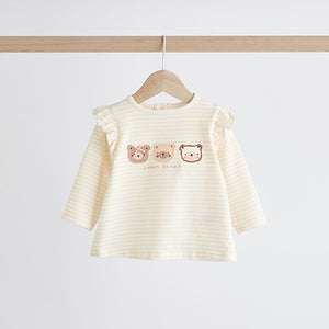 Beige Baby Long Sleeve Top And Leggings Set