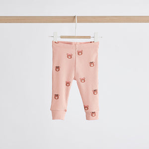 Beige Baby Long Sleeve Top And Leggings Set