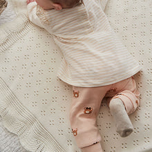 Load image into Gallery viewer, Beige Baby Long Sleeve Top And Leggings Set
