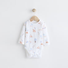 Load image into Gallery viewer, Blue Elephant Print Baby Velour Dungarees and Bodysuit Set (0-18mths)
