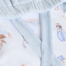 Load image into Gallery viewer, Blue Elephant Print Baby Velour Dungarees and Bodysuit Set (0-18mths)
