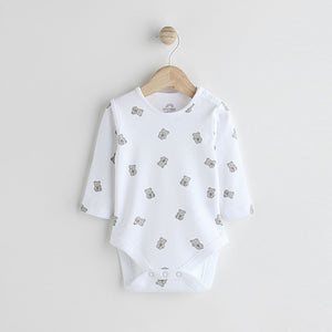 Grey Bear Corduroy 100% Cotton Baby Dungarees and Bodysuit Set (0mths-18mths)