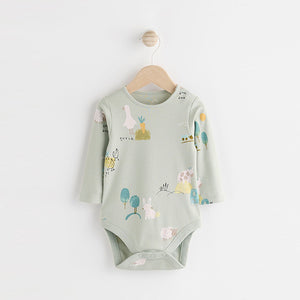 Green Farm Baby Twill Dungarees and Bodysuit Set (0mths-18mths)