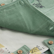 Load image into Gallery viewer, Green Farm Baby Twill Dungarees and Bodysuit Set (0mths-18mths)
