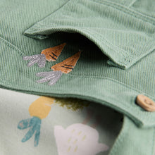 Load image into Gallery viewer, Green Farm Baby Twill Dungarees and Bodysuit Set (0mths-18mths)

